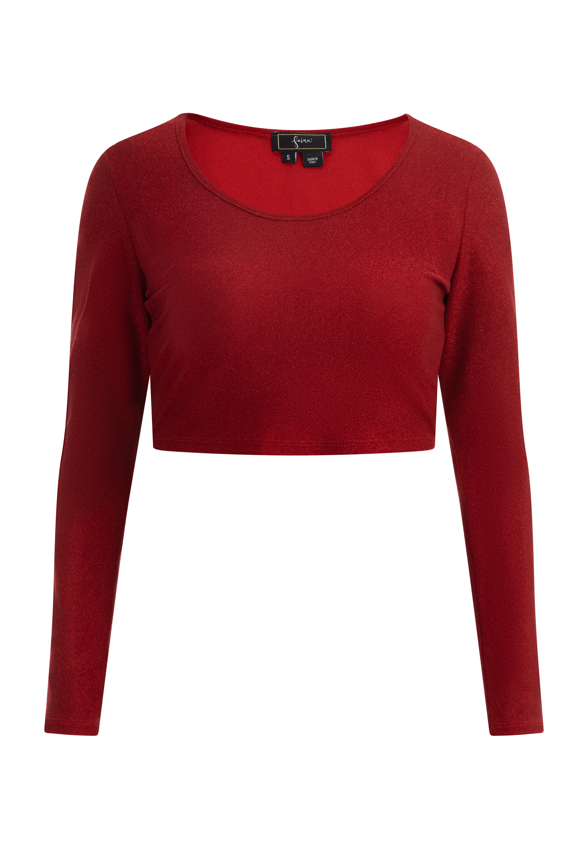 Блуза faina Cropped Jersey Top, красный