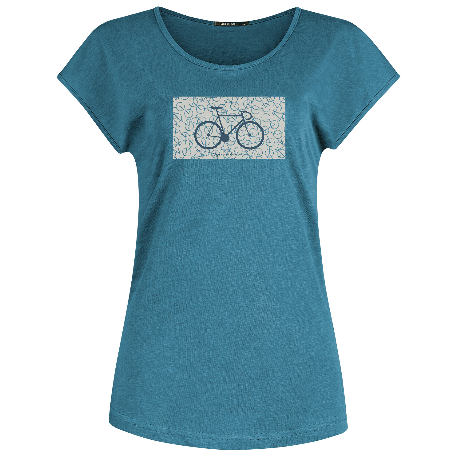 

Футболка Greenbomb Bike Pattern Cool T-Shirt Cotton, цвет Steelblue