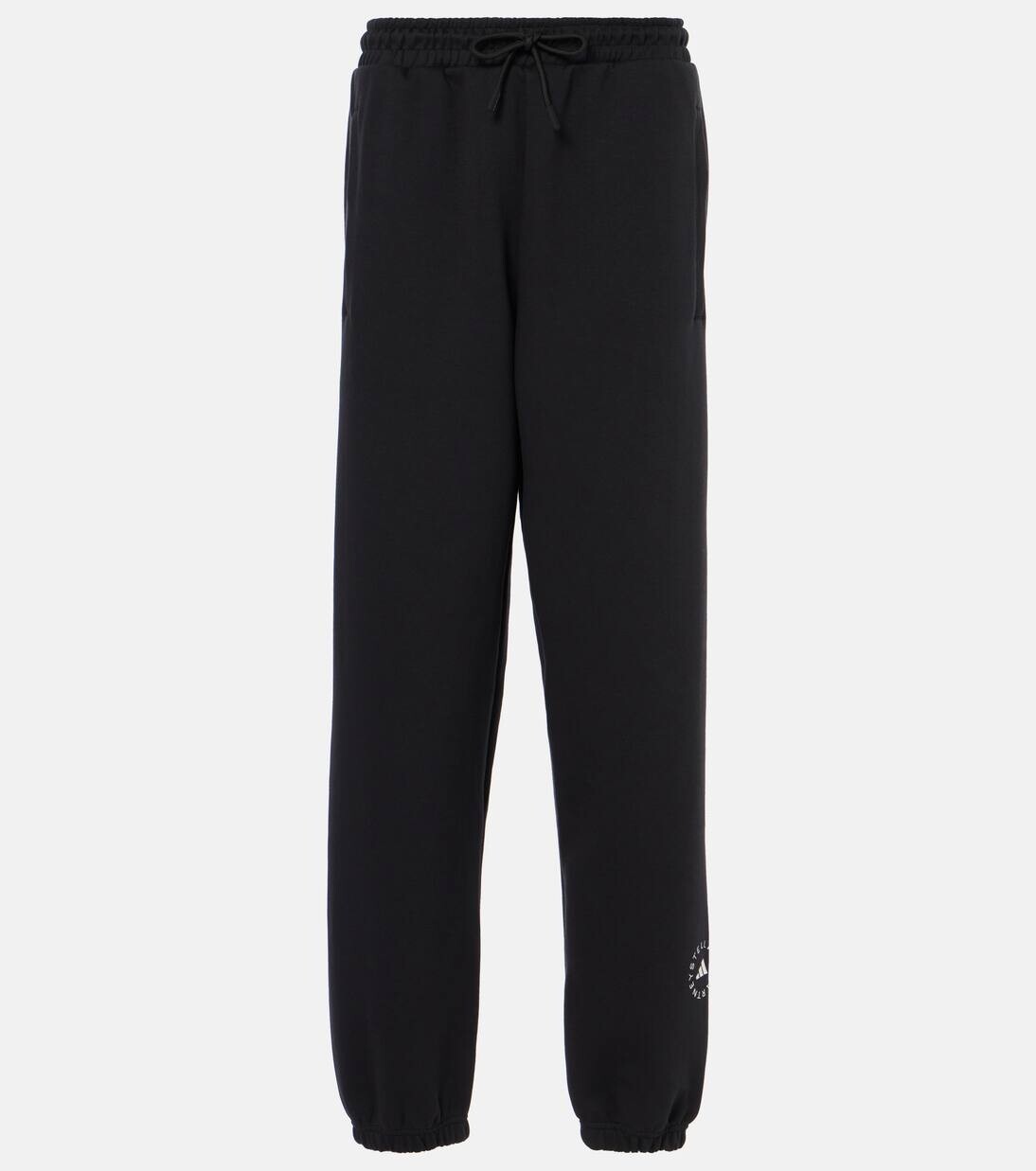 

Спортивные штаны из хлопкового флиса Adidas By Stella Mccartney, черный
