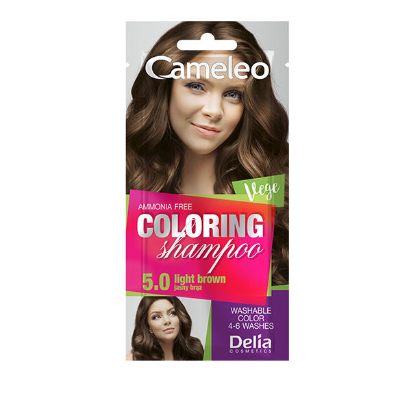 Шампунь-краска для волос 5.0 русый Delia Cameleo Coloring, 40 мл