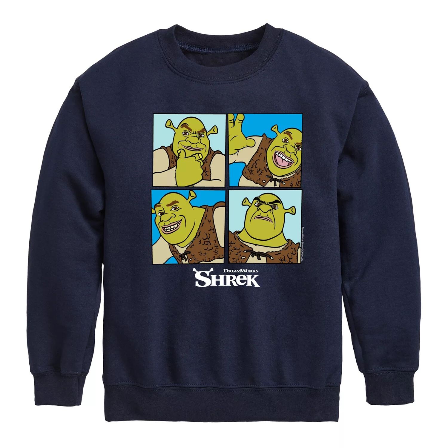 

Флисовая толстовка с рисунком Shrek Grid для мальчиков 8–20 лет Licensed Character, синий