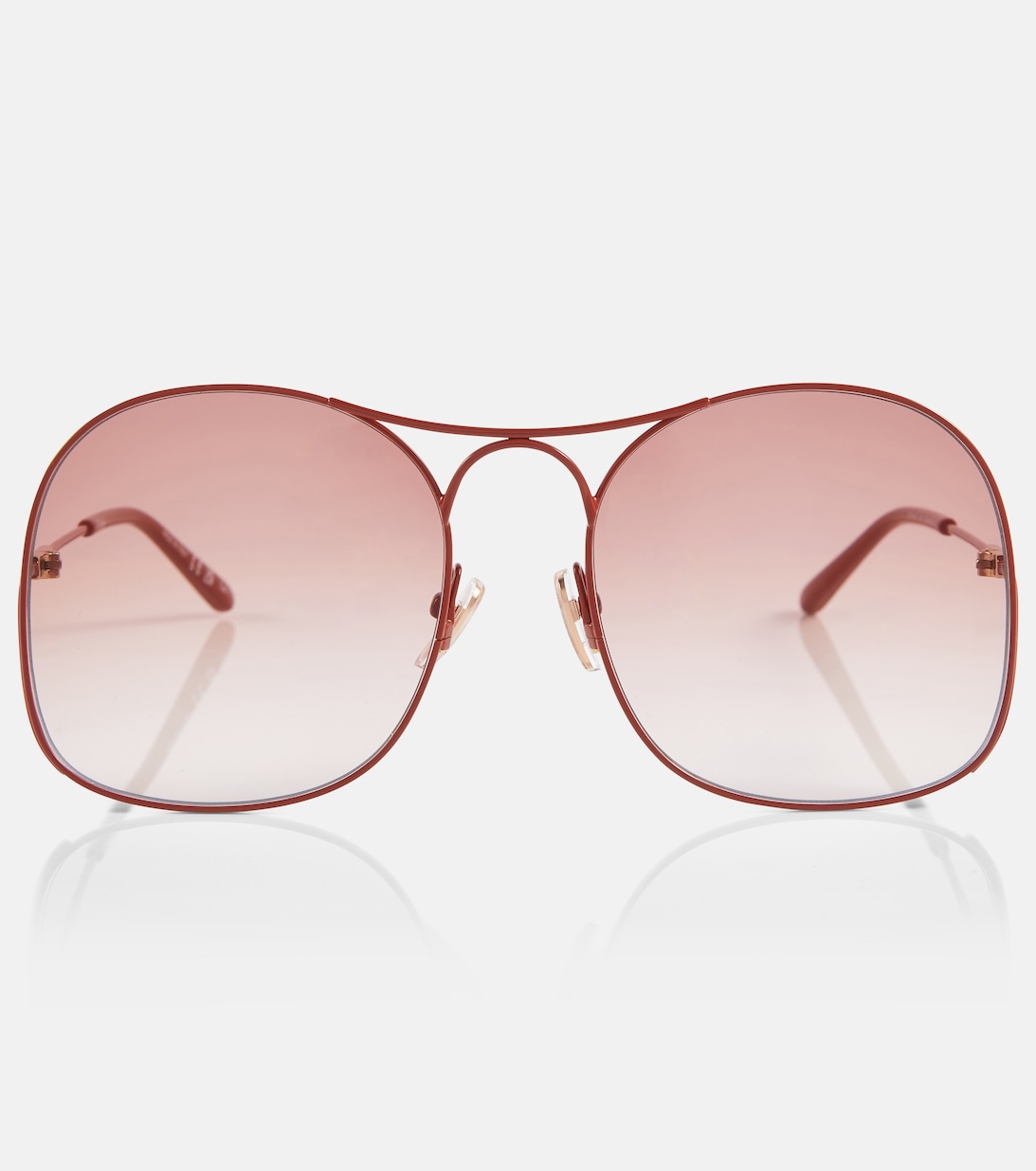 Солнцезащитные очки Elys в квадратной оправе из металла Chloé, разноцветный