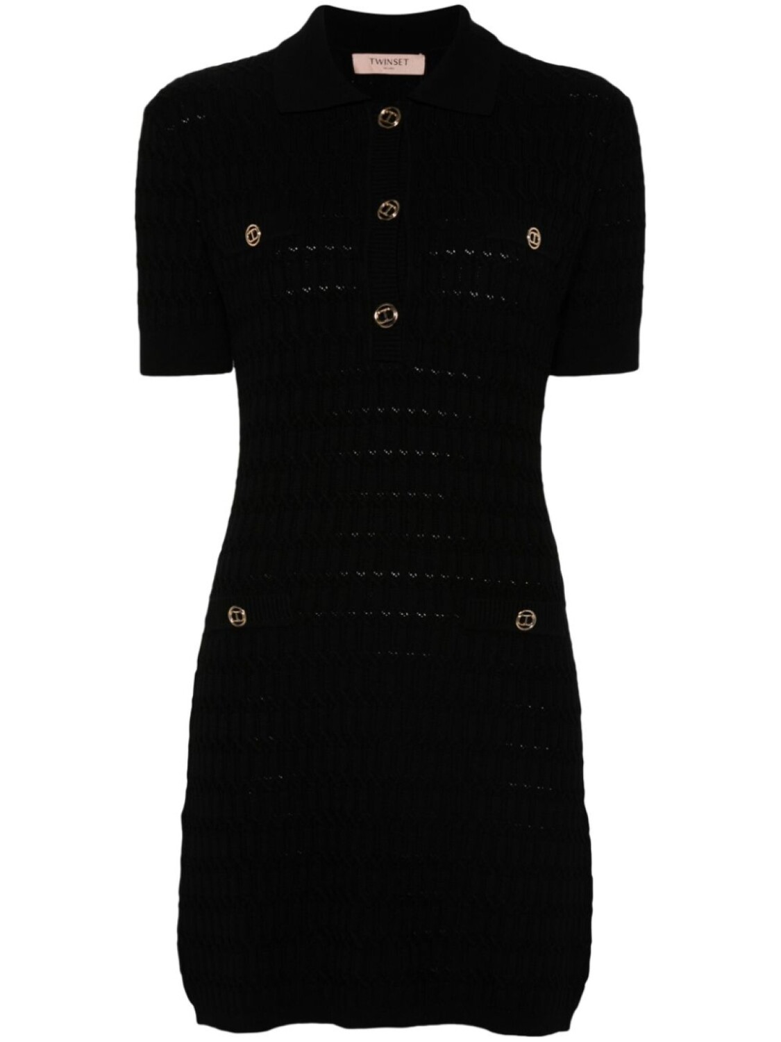 

TWINSET мини-платье с косами, черный