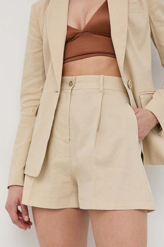 

Льняные шорты Pinko, бежевый