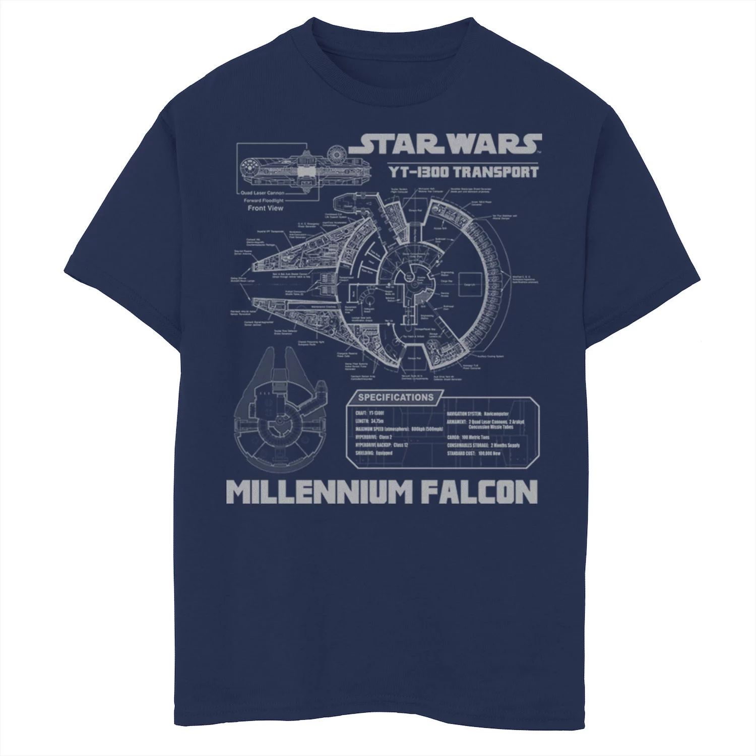 Серая футболка с рисунком «Сокол тысячелетия» для мальчиков 8–20 лет «Звездные войны» Star Wars футболка с рисунком сокол тысячелетия для мальчиков 8–20 лет star wars