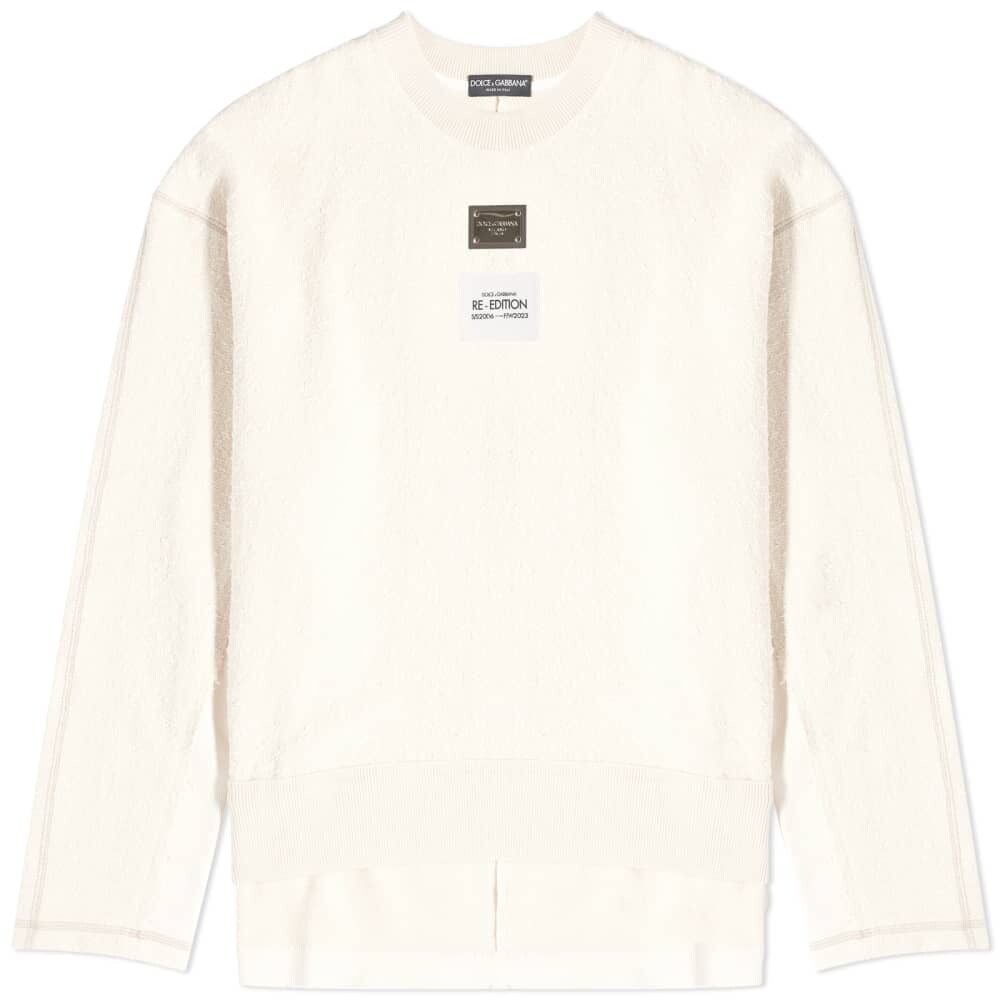 

Dolce & Gabbana Re-Edition Свитер с круглым вырезом, бежевый