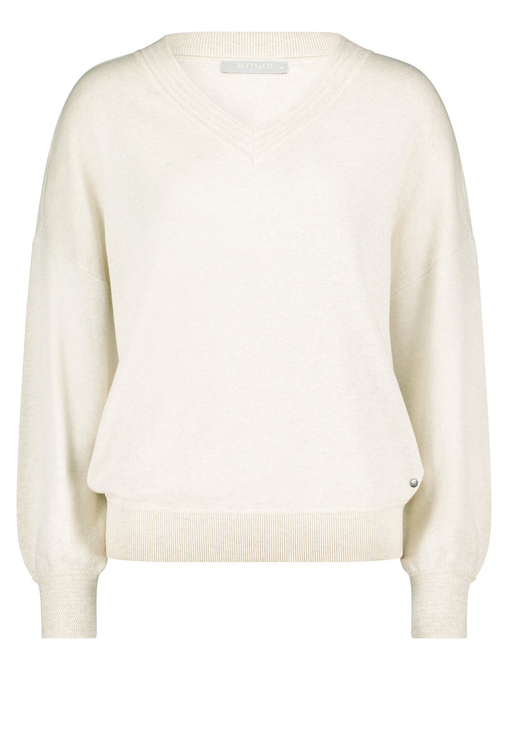 

Свитер BETTY & CO Strick mit V Ausschnitt, цвет Nature Melange