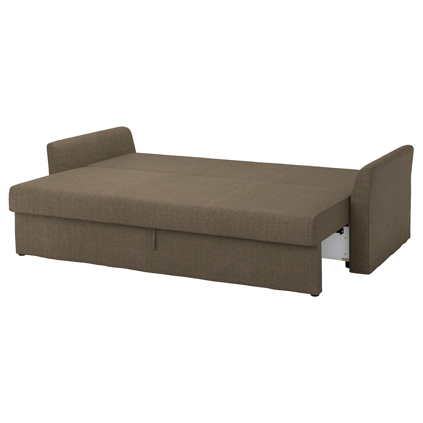 орматек диван кровать compact glam hard ткань велюр enigma 17 серо коричневый 200x85 ХОЛМСАНД 3-х раскладной диван-кровать, Киланда серо-коричневый HOLMSUND IKEA