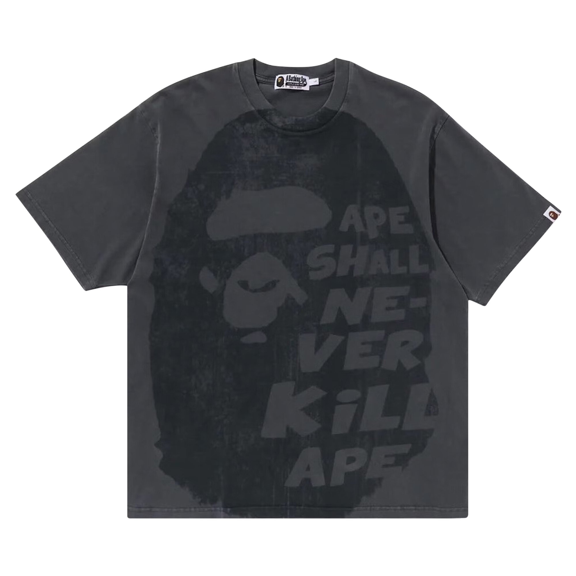 Футболка BAPE Big Ape Head, черная футболка bape x ldg ape head черная