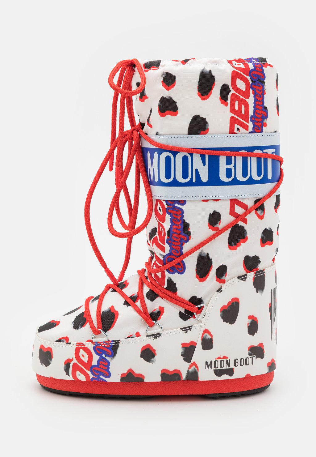 Зимние ботинки Icon Retrobiker Moon Boot, цвет white/red цена и фото