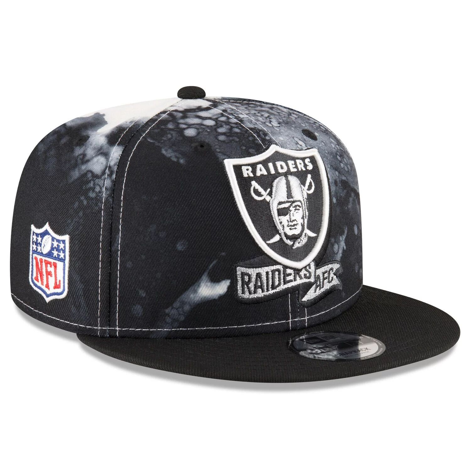 

Мужская кепка New Era Las Vegas Raiders 2022 Sideline 9FIFTY Ink Dye Snapback