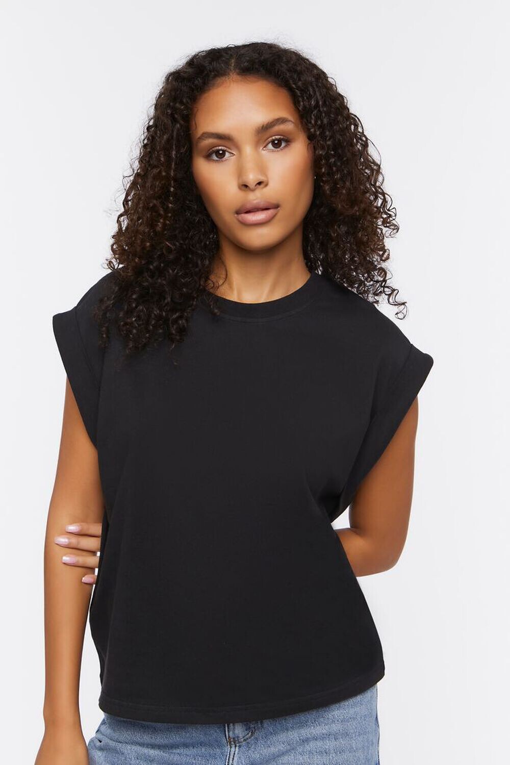 

Хлопковая футболка с мышцами Forever 21, черный