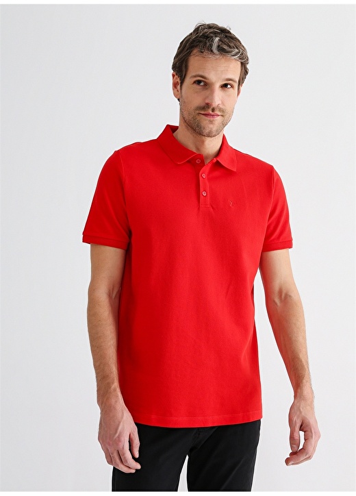 Однотонная красная мужская футболка-поло Fabrika Comfort