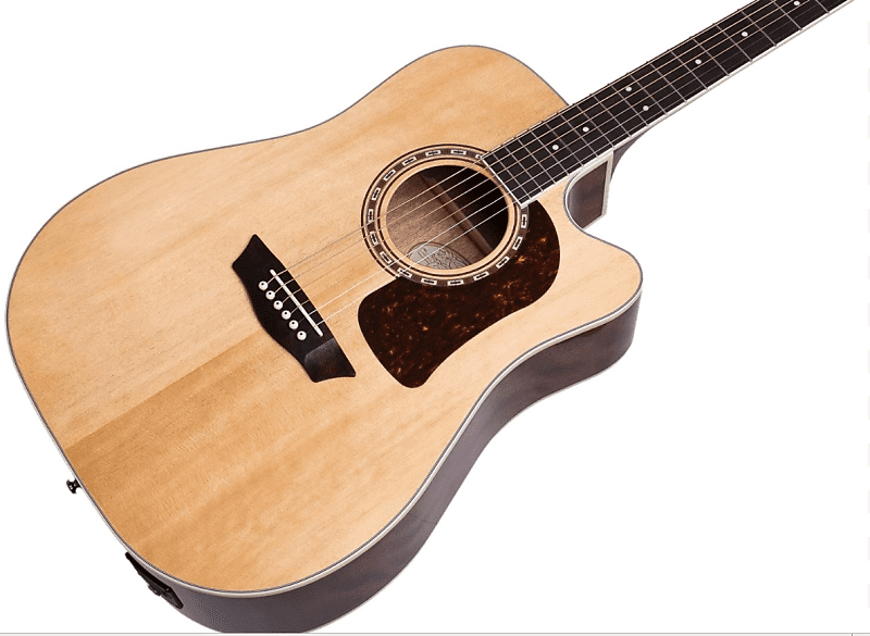 Акустическая гитара Washburn HD10SCE Heritage Series Dreadnought Cutaway Solid Spruce 6-String Acoustic-Electric Guitar