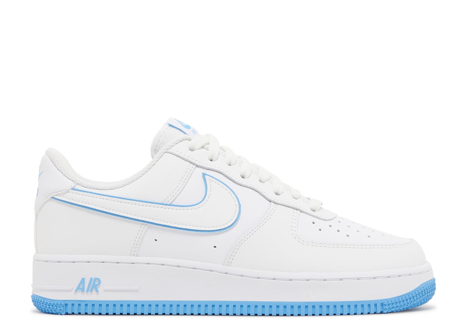 Кроссовки Nike Air Force 1 '07 'White University Blue', белый new nike air force 1 script swoosh women white skateboarding shoes original light weight outdoor sports sneakers