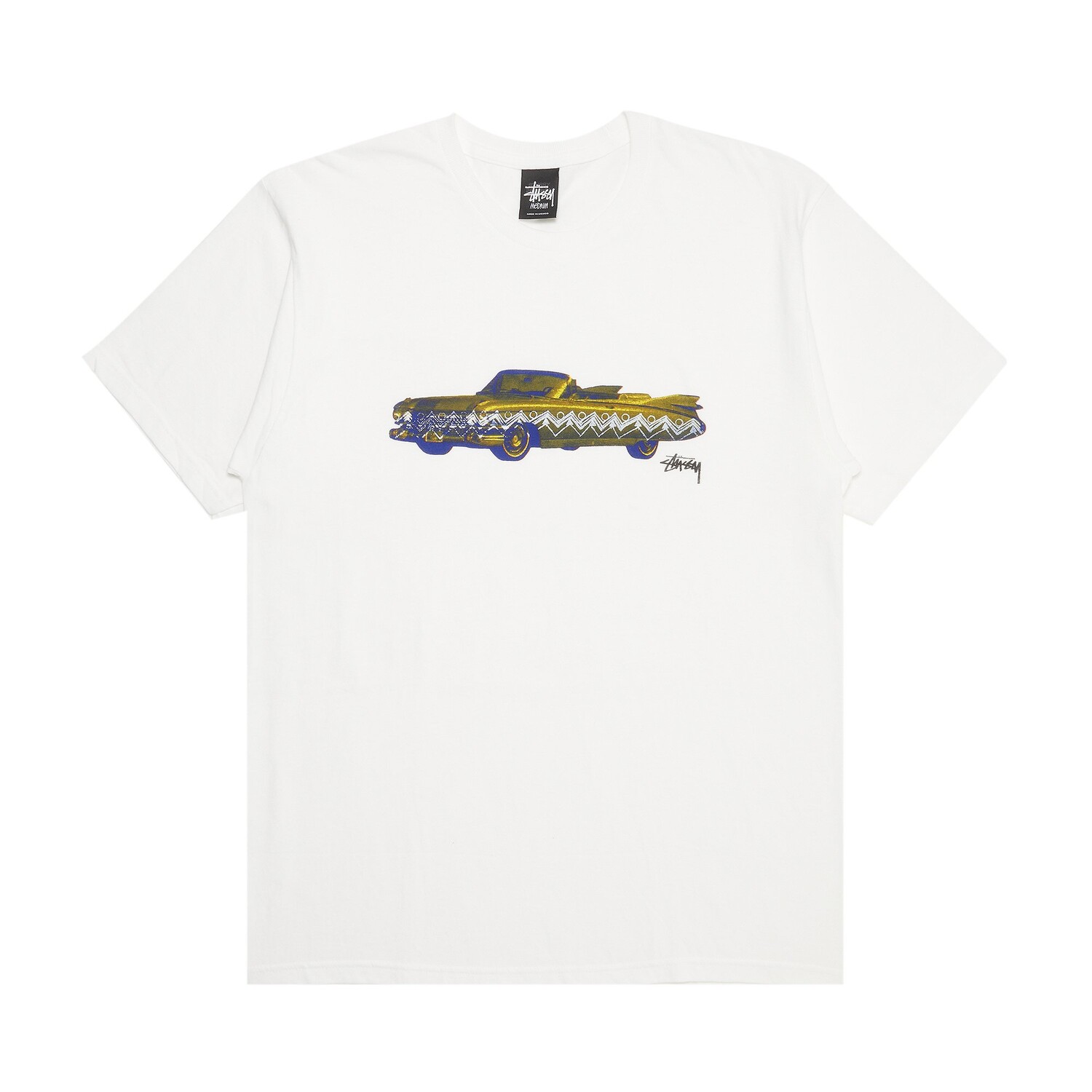 

Футболка Stussy Lowrider, цвет Белый/Оливковый