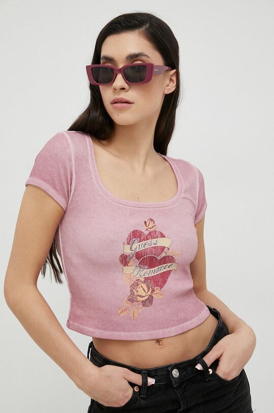 

Футболка Guess, розовый