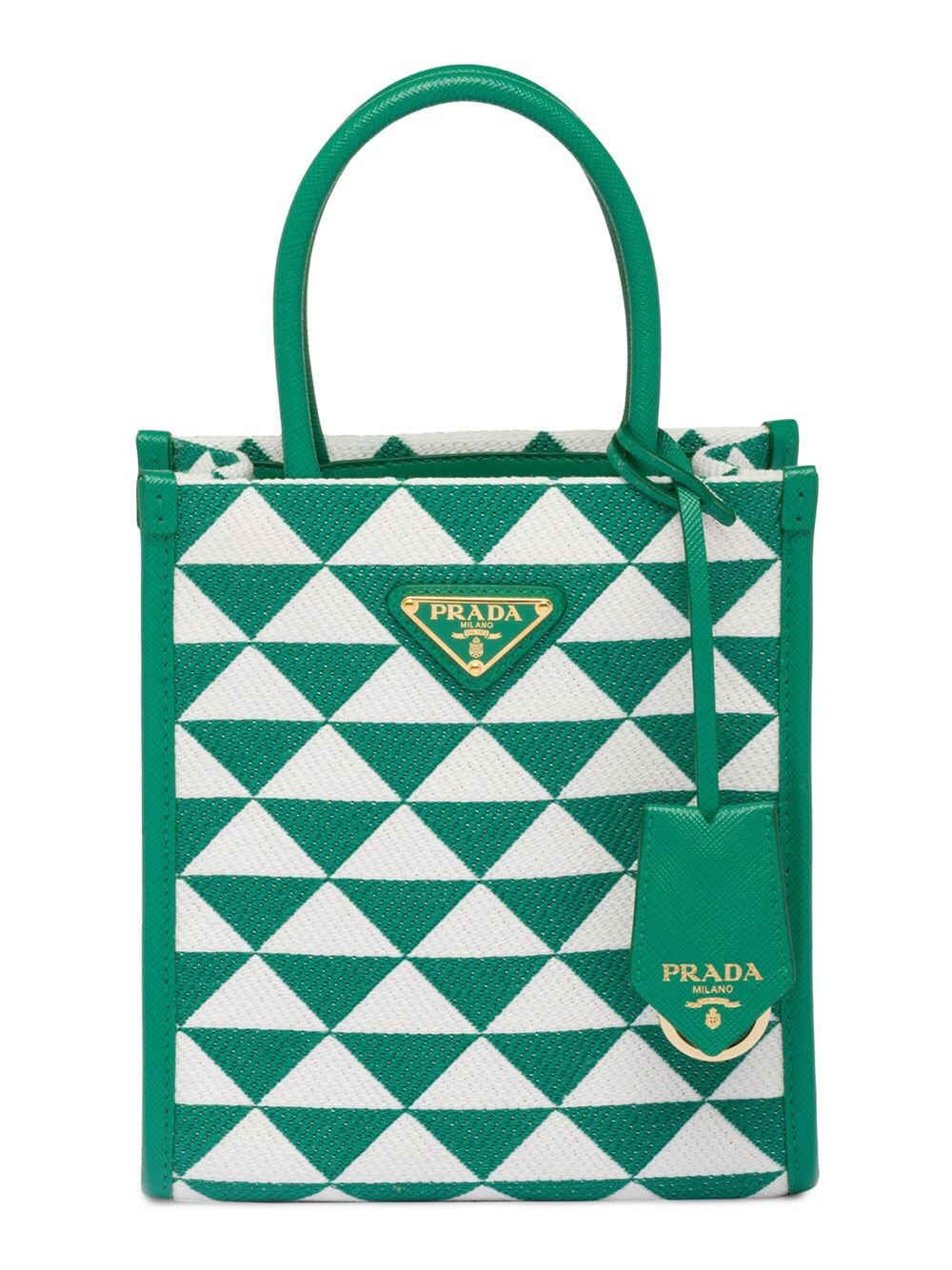 

Мини-сумка из ткани с вышивкой Symbole Prada, зеленый