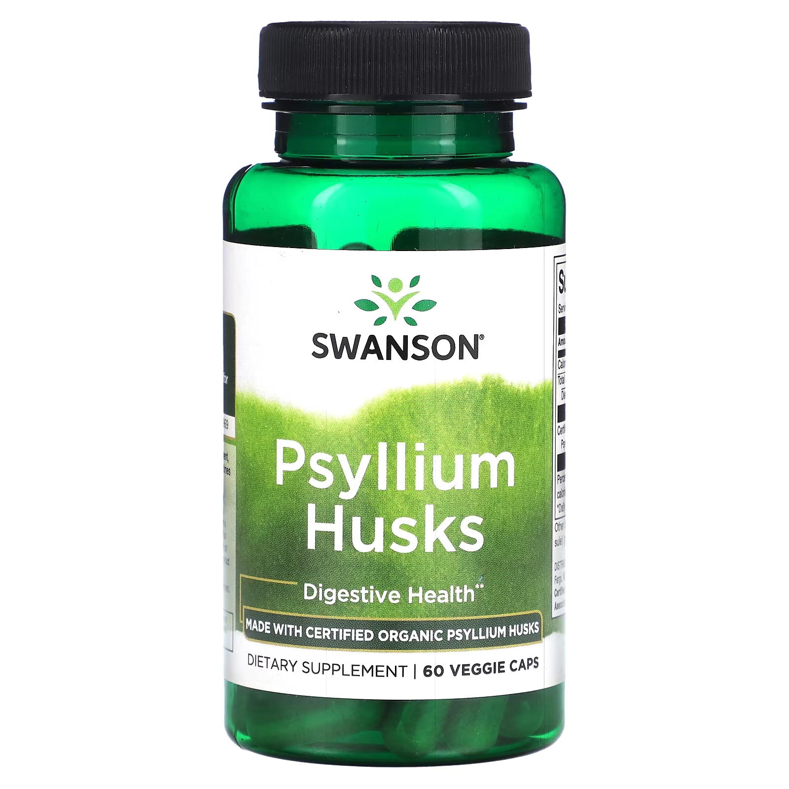 Псиллиум Swanson, 60 капсул биодобавка псиллиум psyllium husks fiber 200 капсул