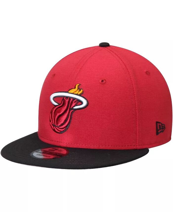 

Мужская красно-черная двухцветная регулируемая шляпа Snapback Miami Heat 9FIFTY New Era, красный