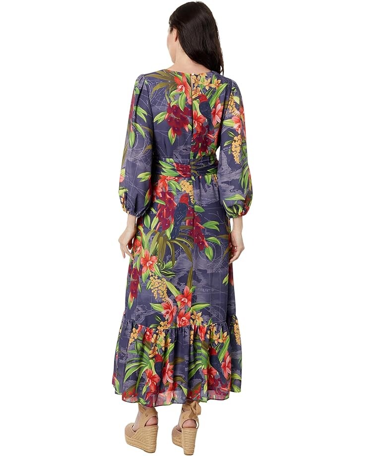 

Платье Tommy Bahama Villa Views Long Sleeve Maxi Dress, цвет Island Navy