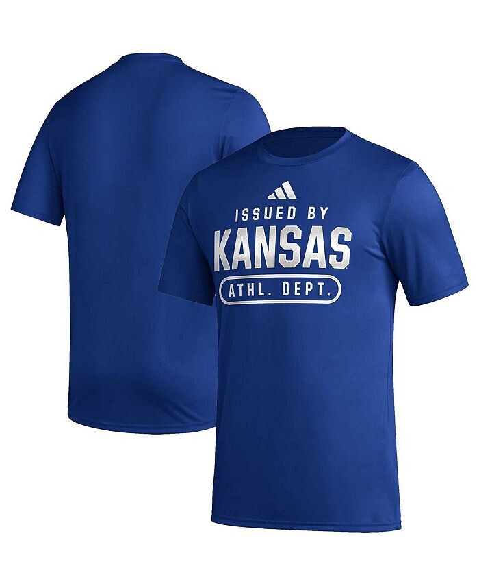 

Мужская футболка Royal Kansas Jayhawks AEROREADY Pregame adidas, синий