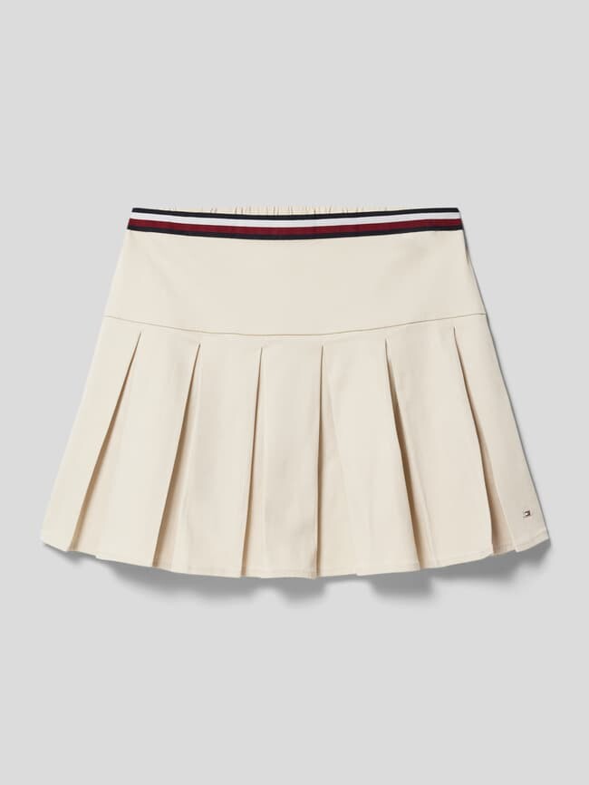 

Плиссированная юбка с лейблом Tommy Hilfiger, бежевый