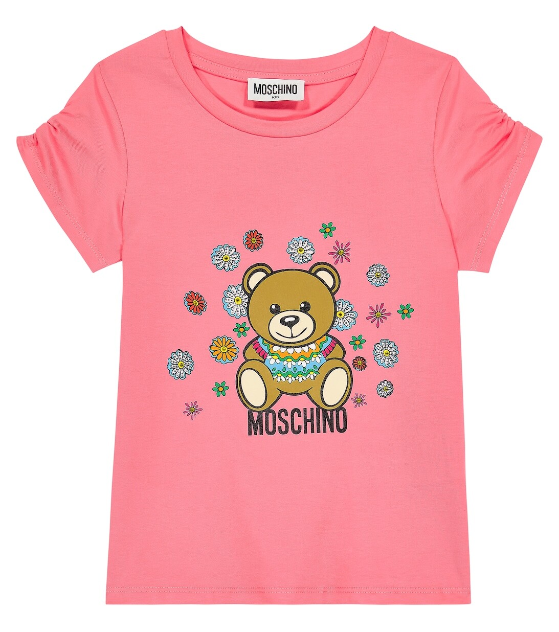 

Футболка Teddy Bear из смесового хлопка Moschino, розовый