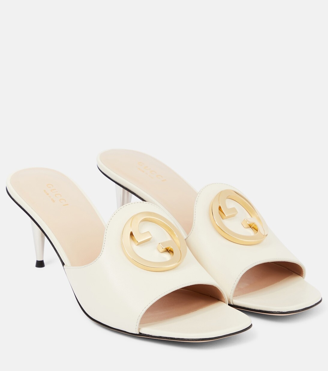 

Кожаные мюли Gucci Blondie Gucci, белый