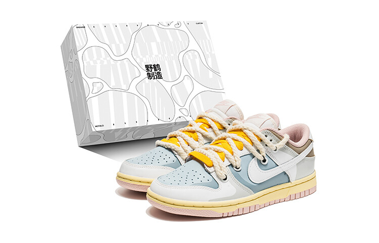 

Кроссовки для скейтбординга Dunk женские с низким верхом, белые/синие Nike, Синий, Кроссовки для скейтбординга Dunk женские с низким верхом, белые/синие Nike