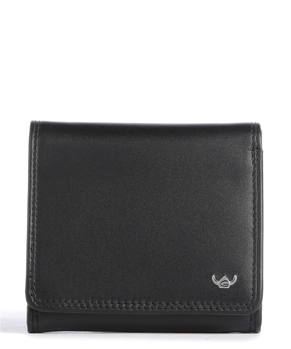 

Polo RFID-кошелек из мелкозернистой яловой кожи Golden Head, черный