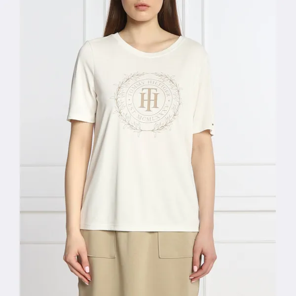 

Футболка стандартного кроя Tommy Hilfiger, экрю