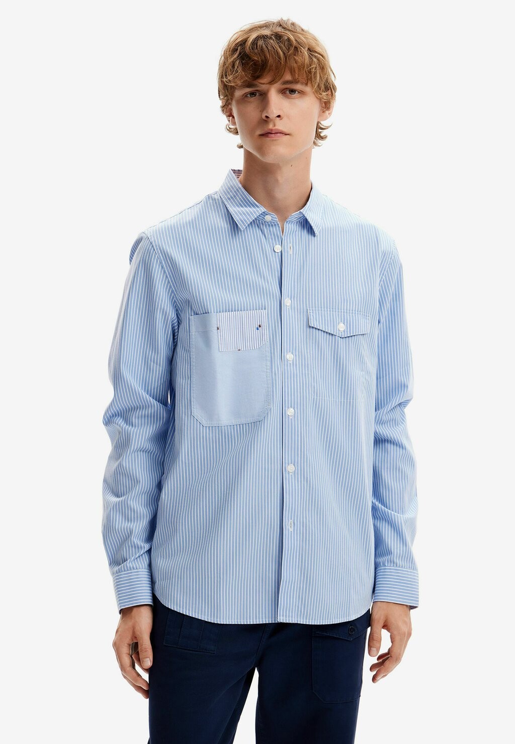 

Рубашка Striped Pockets Desigual, синий
