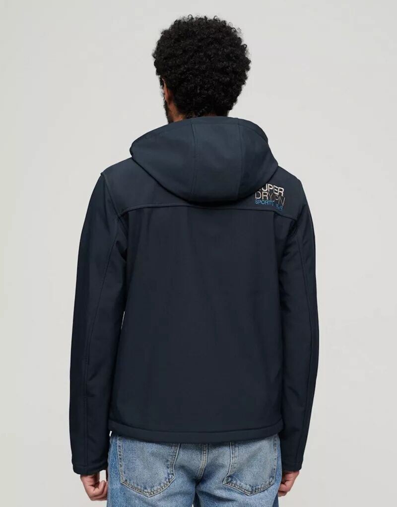 

Темно-синяя треккинговая куртка Soft Shell с капюшоном Superdry