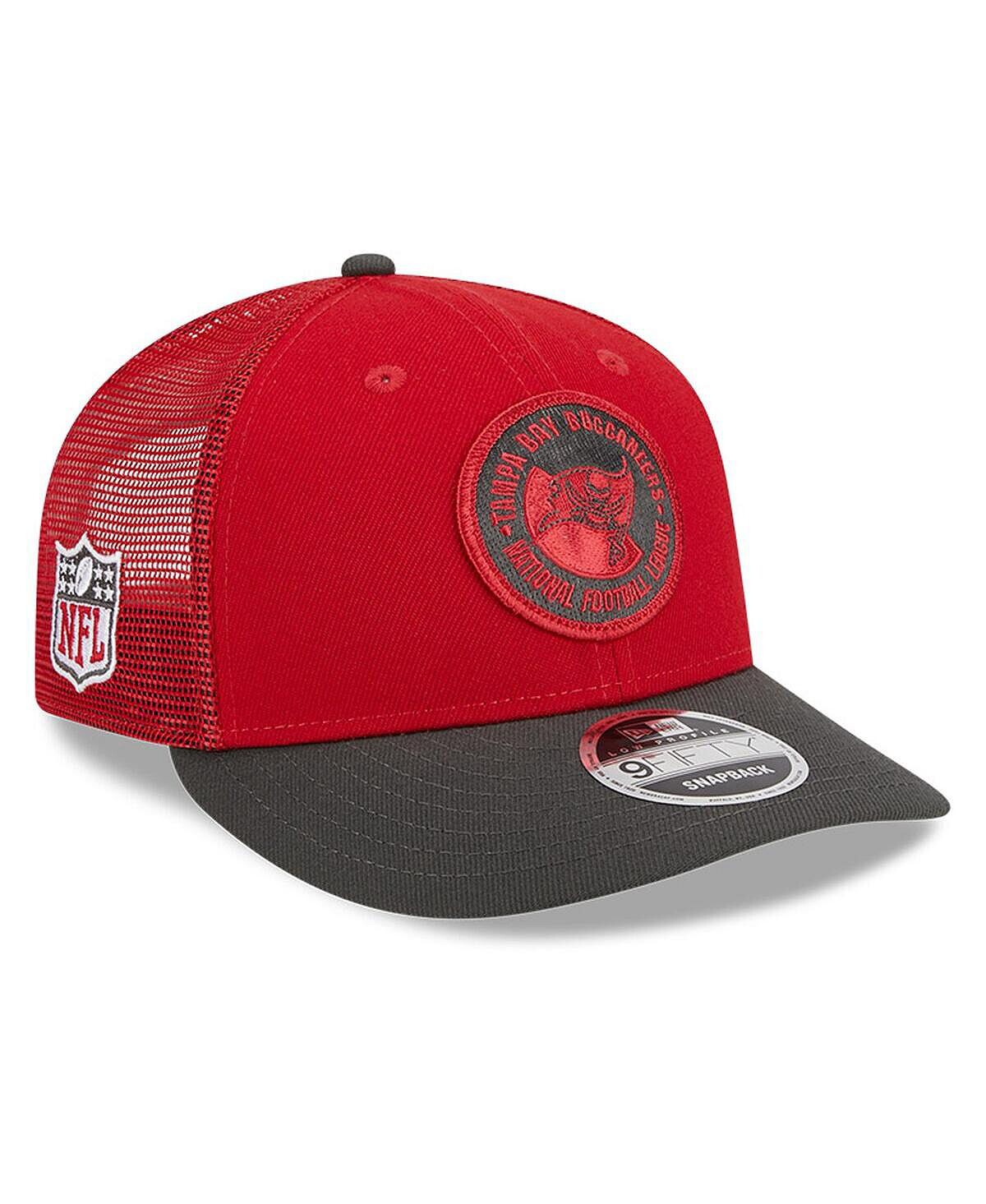 

Мужская красная оловянная бейсболка Tampa Bay Buccaneers 2023 Sideline Low Profile 9FIFTY Snapback Hat New Era