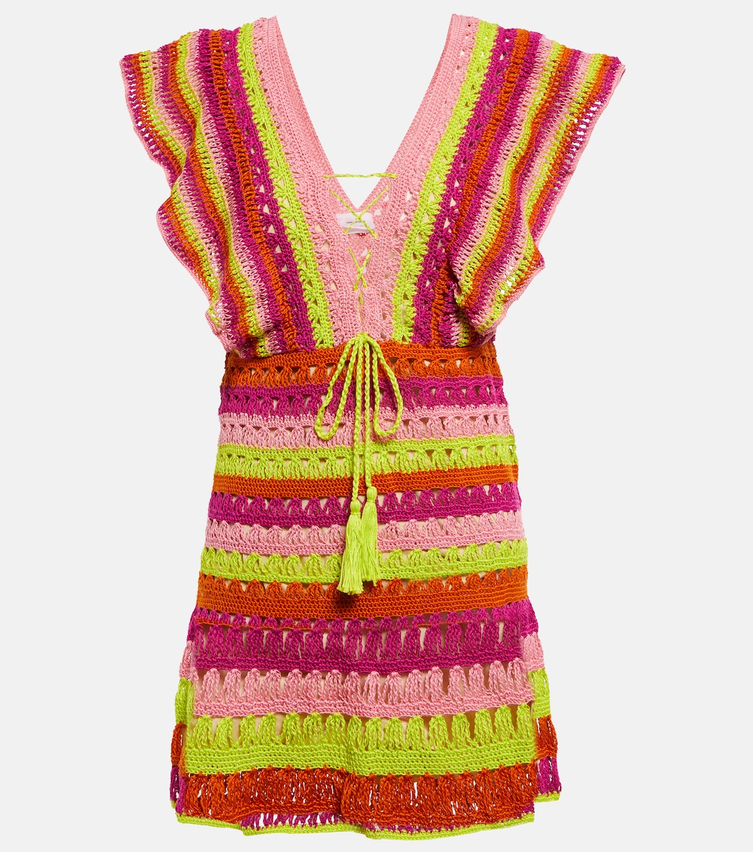 Мини-платье Melissa крючком ANNA KOSTUROVA, разноцветный