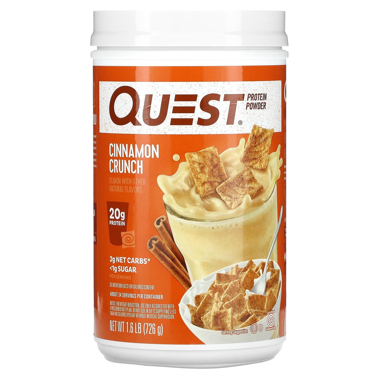 

Протеиновый порошок, хрустящая корица, 726 г (1,6 фунта), Quest Nutrition
