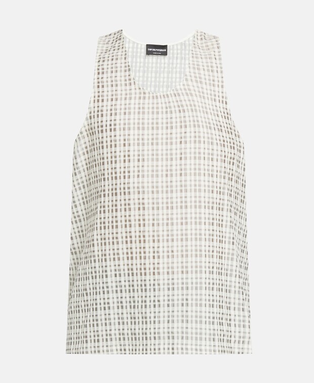 

Шерстяной топ Emporio Armani, серый
