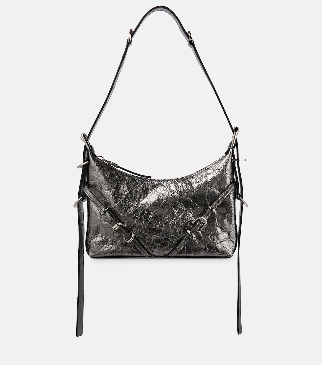 Кожаная сумка через плечо Voyou Mini Givenchy, металлик