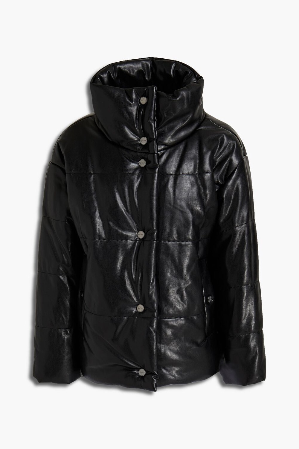 

Стеганая куртка из искусственной кожи DKNY, черный
