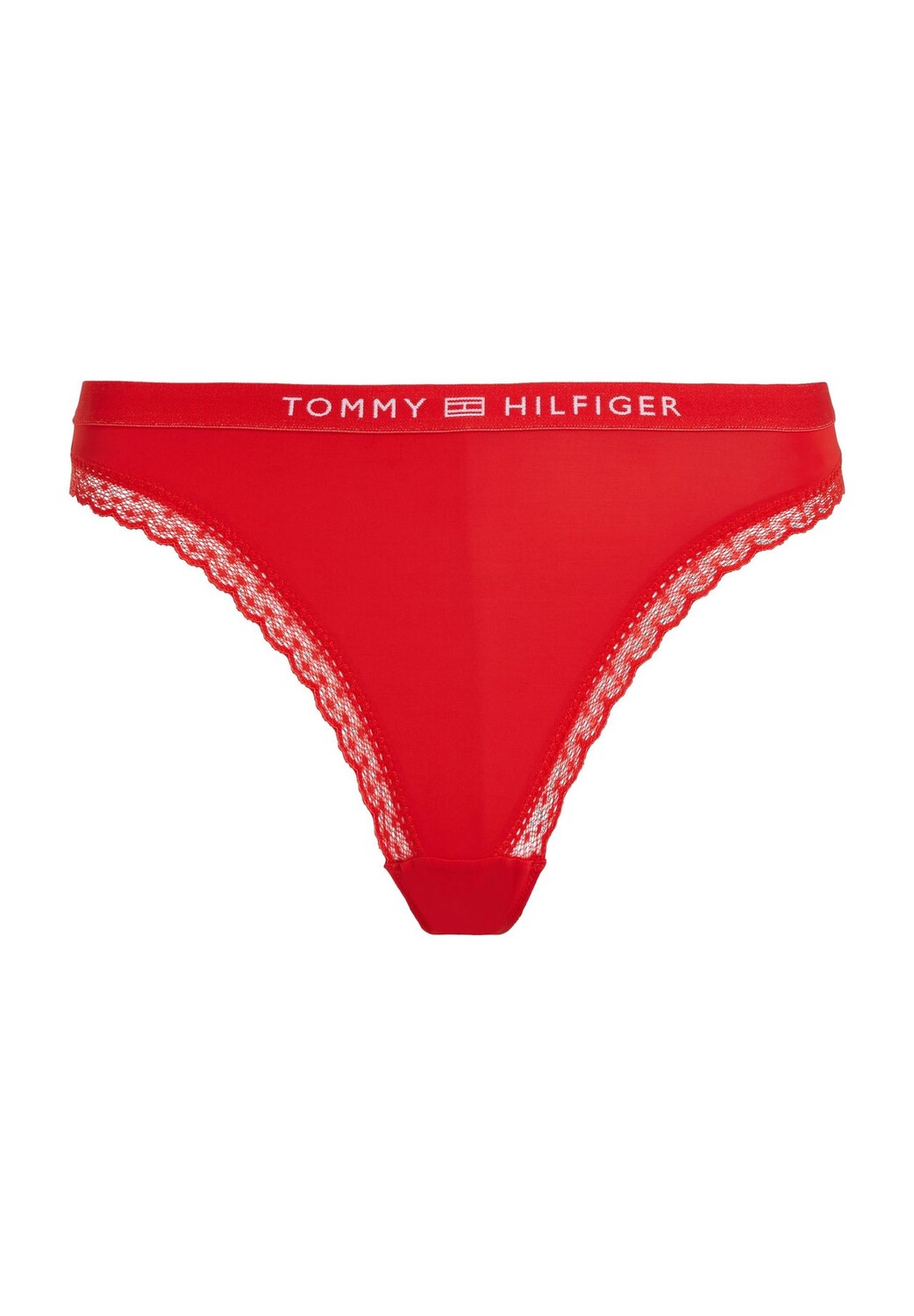 

Кружевные трусы Tonal Logo, пояс с логотипом, кружево, женские TOMMY HILFIGER, цвет Xnd Red