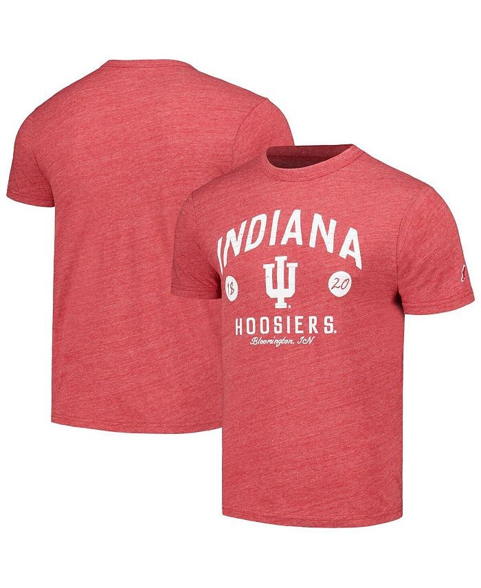 

Мужская малиновая футболка с потертостями Indiana Hoosiers Bendy Arch Victory Falls Tri-Blend League Collegiate Wear, красный