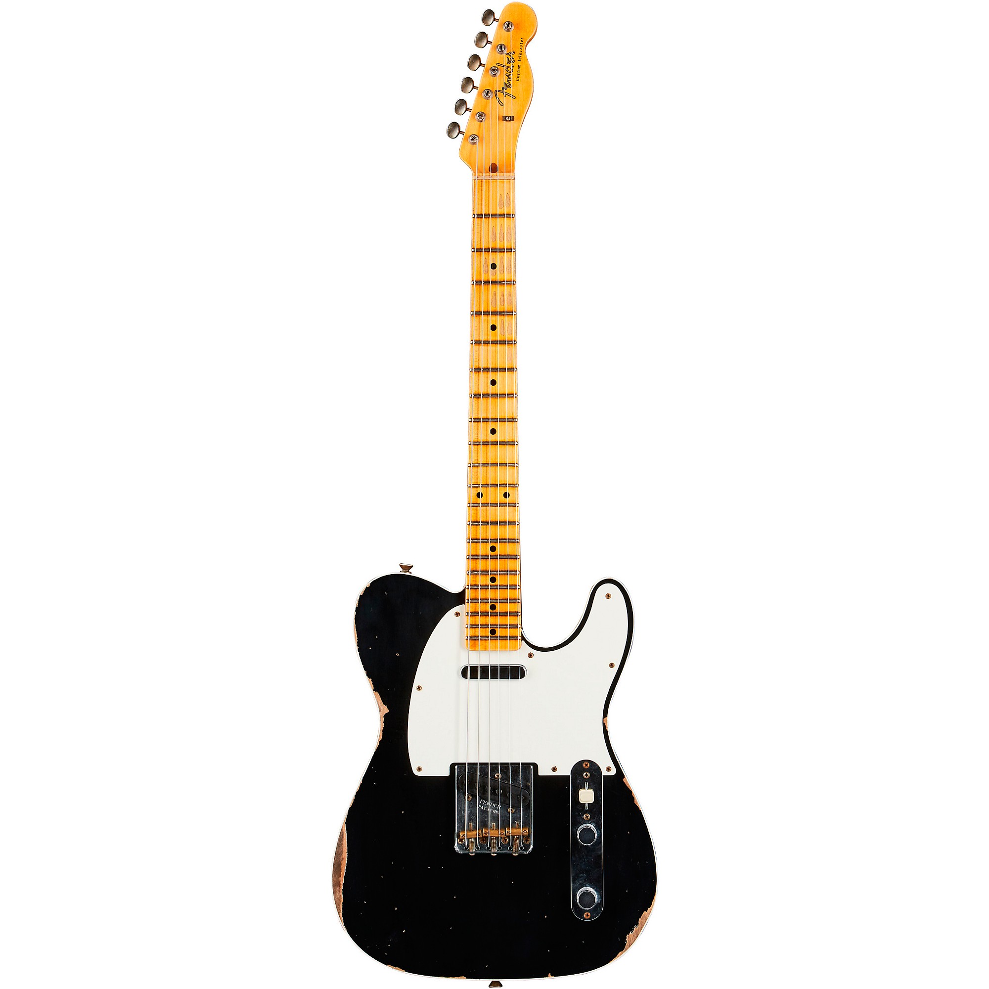 Электрогитара Fender Custom Shop '59 Telecaster Custom Relic Maple, состаренная, черная