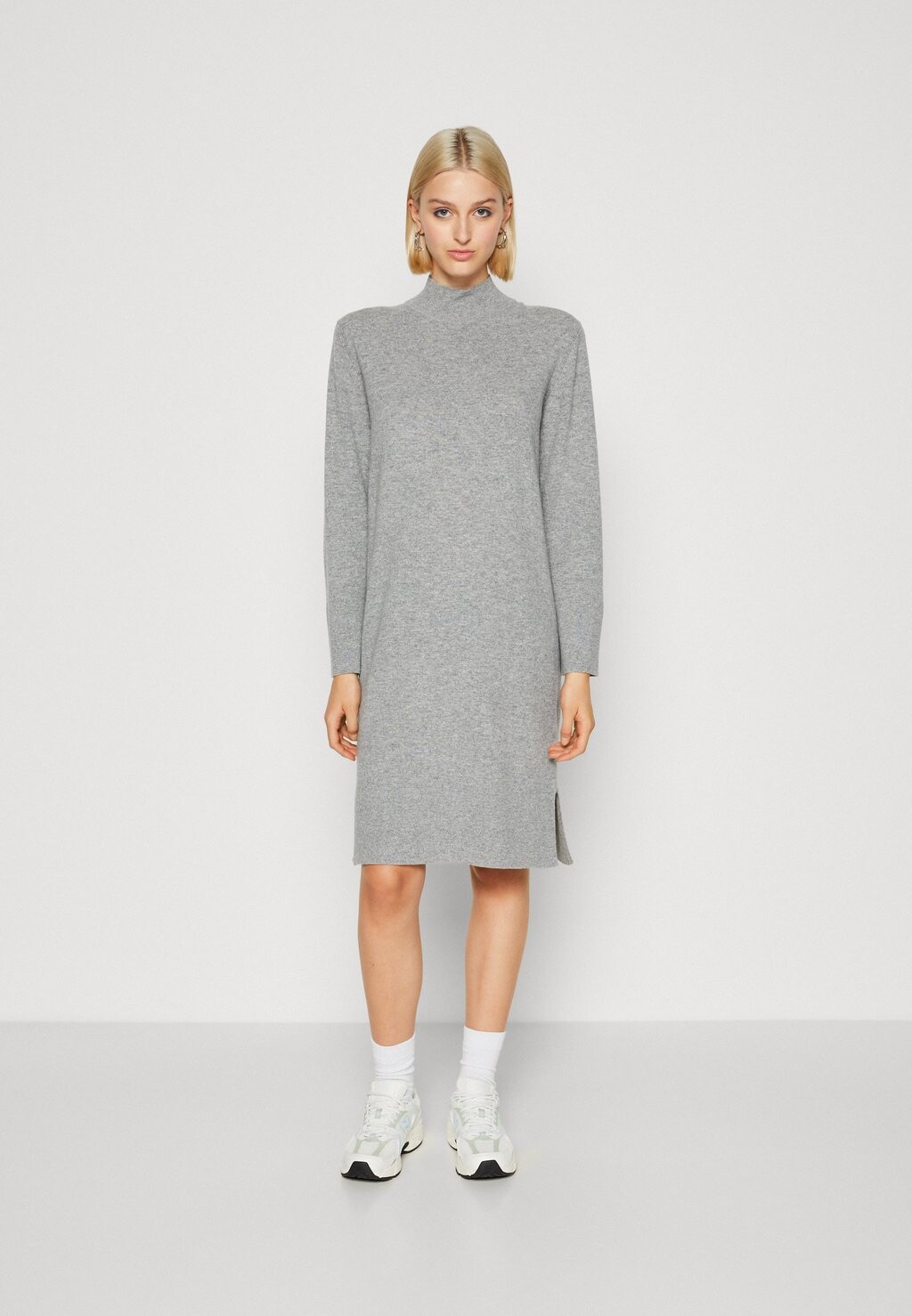 

Платье YAS YASEMILIE HIGH NECK DRESS, цвет light grey melange