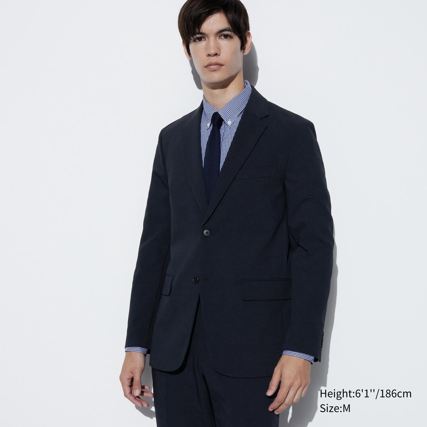 

Пиджак airsense с эффектом шерсти UNIQLO, темно-синий
