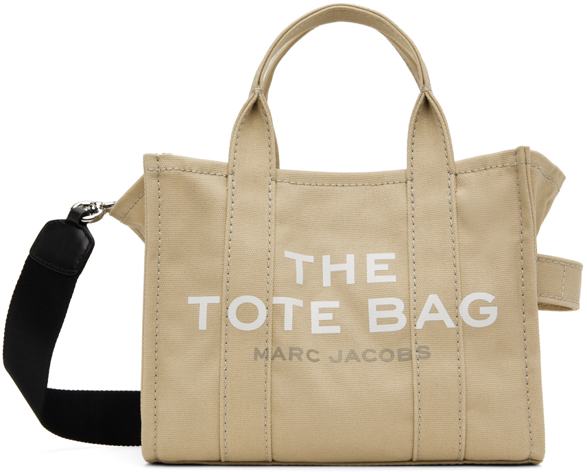 Бежевая сумка-тоут 'The Small Tote Bag' Marc Jacobs хаки тоут the medium tote bag marc jacobs