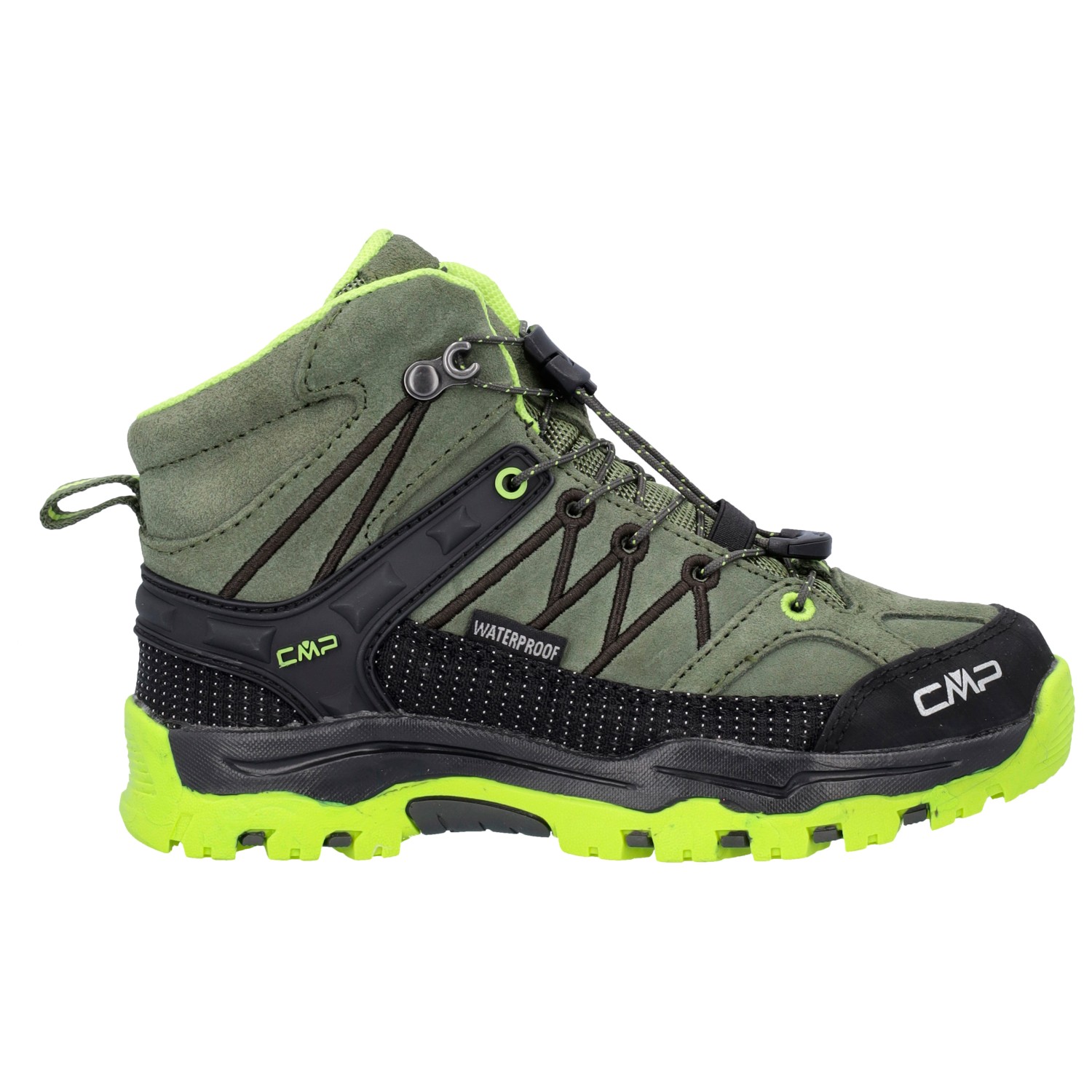 Ботинки для прогулки Cmp Kid's Rigel Mid Trekking Shoes Waterproof, цвет Kaki/Acido