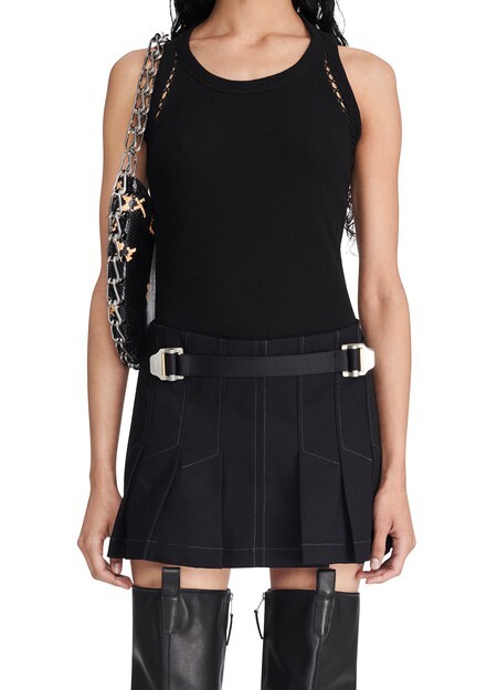 

Мини-юбка со складками Safety Slider Dion Lee, черный