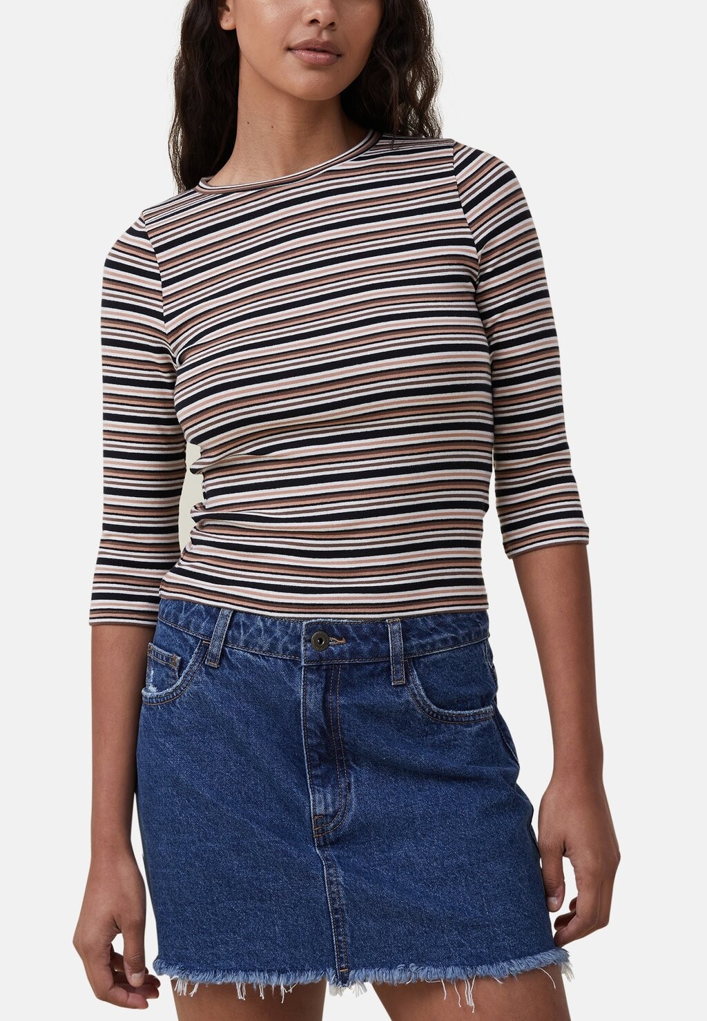 

Топ с длинными рукавами JAMIE 3/4 SLEEVE Cotton On, цвет brown