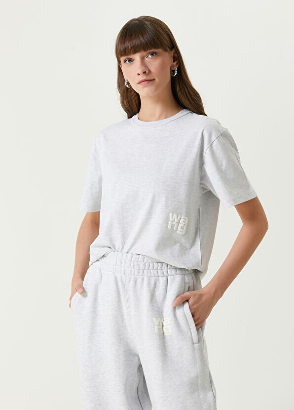 

Футболка с логотипом T By Alexander Wang, серый